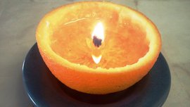 апельсин, свеча