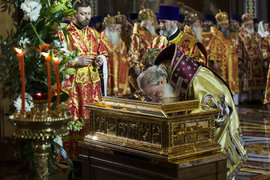 Патриарх Кирилл, мощи Николая Чудотворца