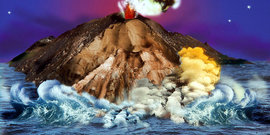 вулкан, цунами