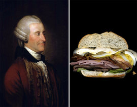 Джон Монтегю, 4-й граф Сэндвич, бутерброд
