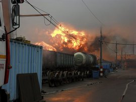 пожар на железной дороге