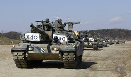 Южная Корея, армия, учения, танк