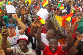 Камерун, протест, митинг