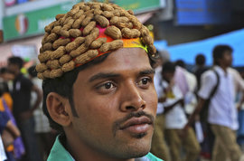 арахис, шапка, Индия, базар