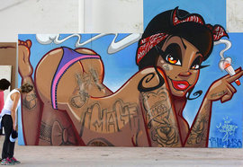 Грандиозная биеннале "изящных граффити-искусств" - Graffiti Fine Art Biennial - открылась в бразильском мегаполисе Сан-Паулу