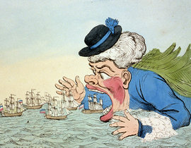 корабли, карикатура