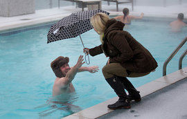 бассейн, зонт