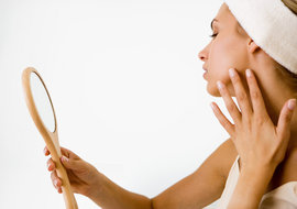 женщина, зеркало