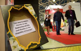 Европейские фермеры устроили акцию протеста на московской выставке