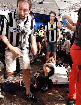 Турин, давка