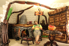 Дом, хоббит, воздушные шары