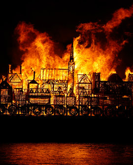 пожар, Лондон, макет Лондона