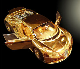 золотой бугатти