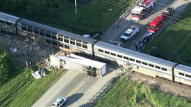 поезд, катастрофа, автобус