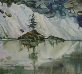 Чукотка, Александра Кузнецова, пейзаж, дерево, берег