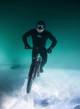 дайвинг, велосипед