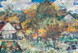 осень, октябрь, приусадебный часток, огород, растения6 снег, зима, тепло, растения, трава